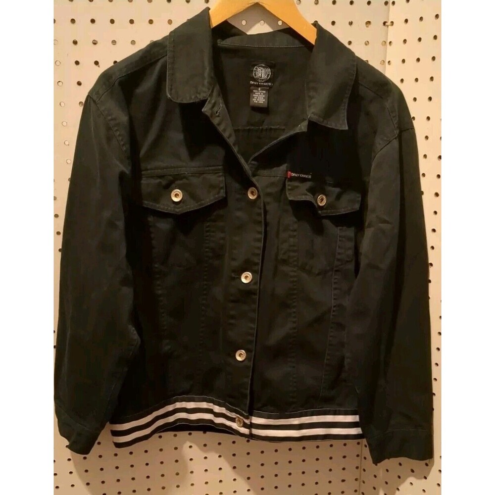 OFNY Official Uniform New York Khakis Denim Black Jean Jacket Small Pockets